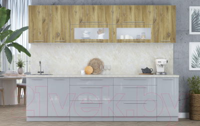 Кухонный гарнитур Интерлиния Мила Пластик 2.8 В