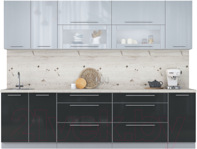 Кухонный гарнитур Интерлиния Мила Пластик 2.8 В - фото