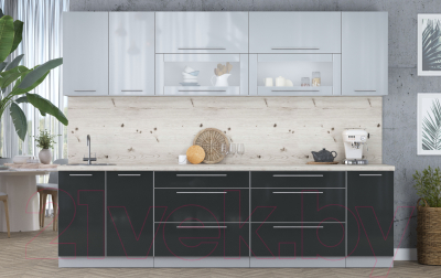 Кухонный гарнитур Интерлиния Мила Пластик 2.8 В