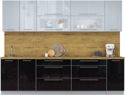 Кухонный гарнитур Интерлиния Мила Пластик 2.8 В - фото