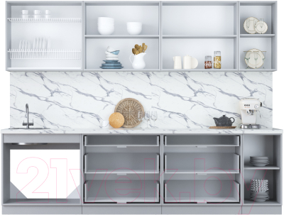 Кухонный гарнитур Интерлиния Мила Пластик 2.8 В