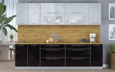 Кухонный гарнитур Интерлиния Мила Пластик 2.8 В