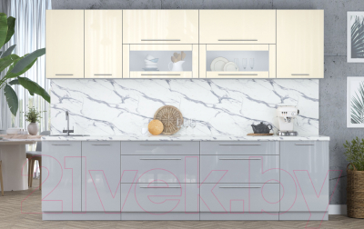 Кухонный гарнитур Интерлиния Мила Пластик 2.9 В