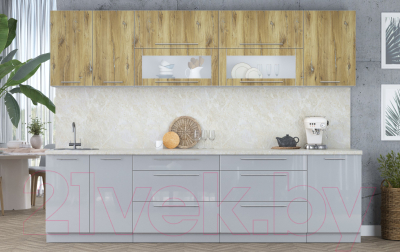 Кухонный гарнитур Интерлиния Мила Пластик 2.9 В