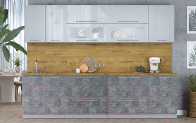 Кухонный гарнитур Интерлиния Мила Пластик 2.9 В