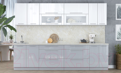 Кухонный гарнитур Интерлиния Мила Пластик 3.0 В