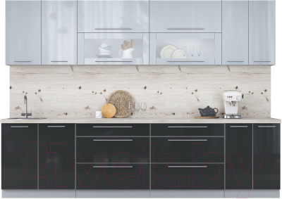 Кухонный гарнитур Интерлиния Мила Пластик 3.0 В - фото