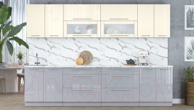 Кухонный гарнитур Интерлиния Мила Пластик 3.1 В