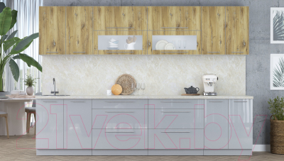 Кухонный гарнитур Интерлиния Мила Пластик 3.1 В