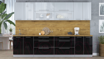 Кухонный гарнитур Интерлиния Мила Пластик 3.1 В