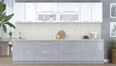 Кухонный гарнитур Интерлиния Мила Пластик 3.2 В