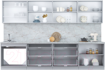 Кухонный гарнитур Интерлиния Мила Пластик 3.2 В