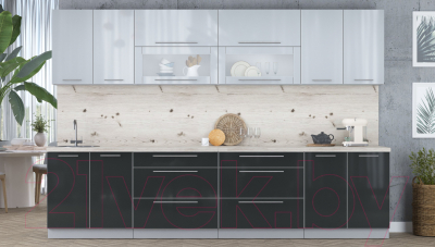 Кухонный гарнитур Интерлиния Мила Пластик 3.2 В