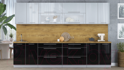 Кухонный гарнитур Интерлиния Мила Пластик 3.2 В