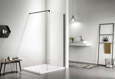 Душевая стенка Aquatek 110x200 / AQ WIW 11020BL