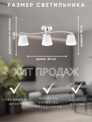 Люстра Aitin-Pro НПБ 02-3x60-101 / N5951/3