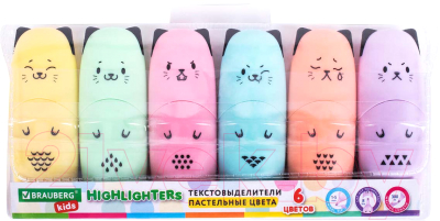 Набор маркеров Brauberg Kids Cute Cats. Pastel / 152436 - фото
