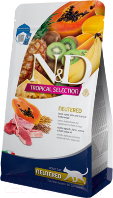 Сухой корм для кошек Farmina N&D Tropical Selection Cat Lamb Neutered - фото