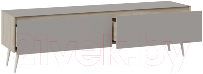 Тумба ТриЯ Глосс СМ-319.03.011 с опорами (баттл рок/стекло Stone светлый)