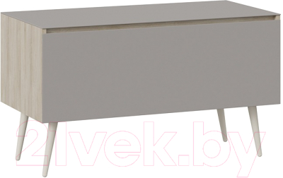 Тумба ТриЯ Глосс СМ-319.03.012 с опорами (баттл рок/стекло Stone светлый) - фото