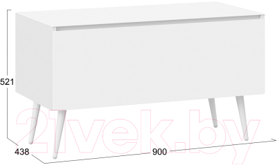 Тумба ТриЯ Глосс СМ-319.03.012 с опорами