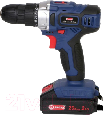 Аккумуляторная дрель-шуруповерт Диолд ДЭА-21ЛИ-01М - фото