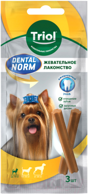 Лакомство для собак Triol Dental Norm Палочки жевательные для мелких пород / 10161002 - фото