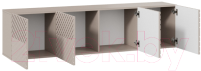 Тумба ТриЯ Танго ТВ тип 1 (глиняно-серый/холст латте)