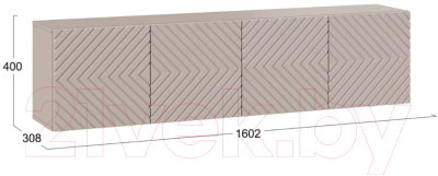 Тумба ТриЯ Танго ТВ тип 1 (глиняно-серый/холст латте)