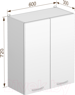 Шкаф навесной для кухни Кортекс-мебель Корнелия Лира ВШ60