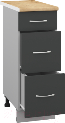 Шкаф-стол кухонный Кортекс-мебель Корнелия Лира НШ30р3ш