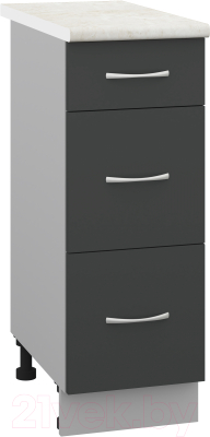 Шкаф-стол кухонный Кортекс-мебель Корнелия Лира НШ30р3ш - фото