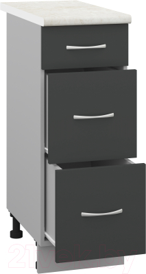 Шкаф-стол кухонный Кортекс-мебель Корнелия Лира НШ30р3ш