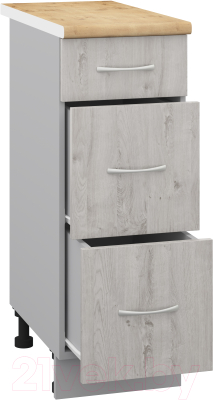Шкаф-стол кухонный Кортекс-мебель Корнелия Лира НШ30р3ш