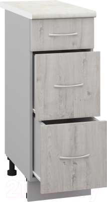 Шкаф-стол кухонный Кортекс-мебель Корнелия Лира НШ30р3ш