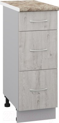 Шкаф-стол кухонный Кортекс-мебель Корнелия Лира НШ30р3ш - фото