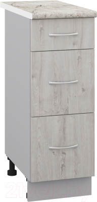 Шкаф-стол кухонный Кортекс-мебель Корнелия Лира НШ30р3ш - фото