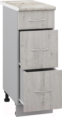 Шкаф-стол кухонный Кортекс-мебель Корнелия Лира НШ30р3ш