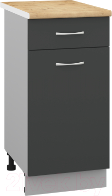 Шкаф-стол кухонный Кортекс-мебель Корнелия Лира НШ40р1ш - фото