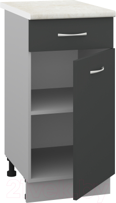 Шкаф-стол кухонный Кортекс-мебель Корнелия Лира НШ40р1ш