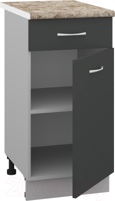 Шкаф-стол кухонный Кортекс-мебель Корнелия Лира НШ40р1ш