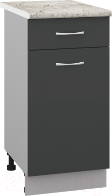 Шкаф-стол кухонный Кортекс-мебель Корнелия Лира НШ40р1ш - фото