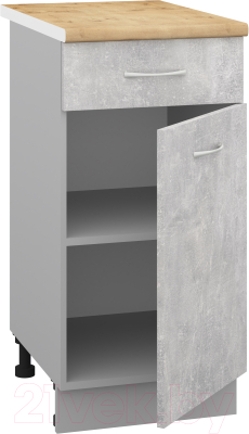 Шкаф-стол кухонный Кортекс-мебель Корнелия Лира НШ40р1ш