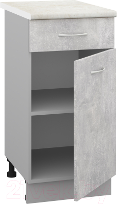 Шкаф-стол кухонный Кортекс-мебель Корнелия Лира НШ40р1ш