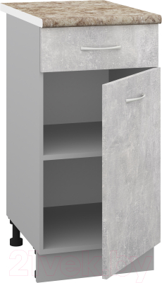 Шкаф-стол кухонный Кортекс-мебель Корнелия Лира НШ40р1ш