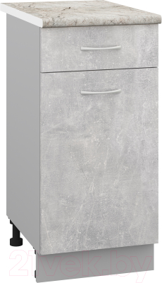 Шкаф-стол кухонный Кортекс-мебель Корнелия Лира НШ40р1ш - фото