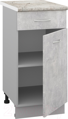 Шкаф-стол кухонный Кортекс-мебель Корнелия Лира НШ40р1ш