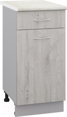 Шкаф-стол кухонный Кортекс-мебель Корнелия Лира НШ40р1ш - фото
