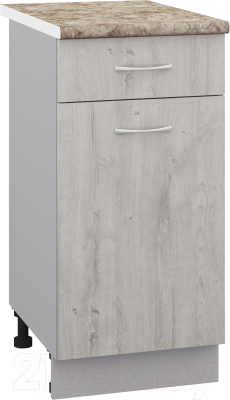 Шкаф-стол кухонный Кортекс-мебель Корнелия Лира НШ40р1ш - фото