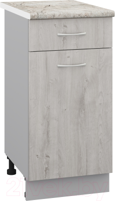Шкаф-стол кухонный Кортекс-мебель Корнелия Лира НШ40р1ш - фото